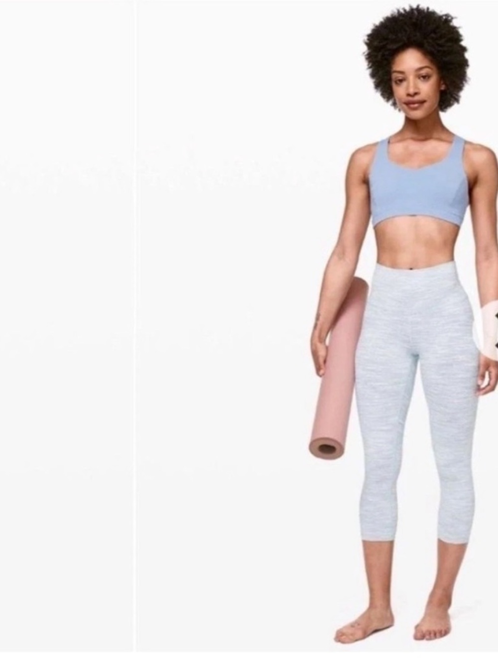 Lululemon Wunder Under Leggings High Rise Crop 21" Luxtreme Gray Athleisure Sz 6